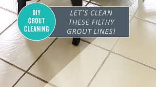 DIY Grout Cleaning Hack with Lysol Toilet Bowl Cleaner [upl. by Amlus]