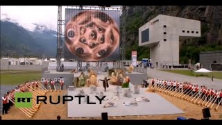 Satanic illuminati ritual at Gotthard Base Tunnel  OUTSIDE RITUAL 2016 [upl. by Nickolaus]