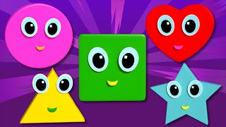 Shapes Song  Songs For Children And Kids  Learn Shapes With Colors [upl. by Wernda]