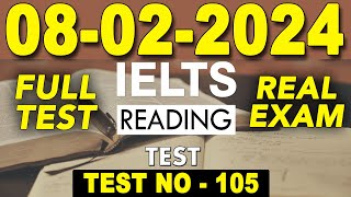 IELTS Reading Test 2024 with Answers  08022024  TEST NO  105 [upl. by Zirkle]