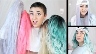 Wig Haul and Review  Trying on Wigs For The First Time [upl. by Morel]