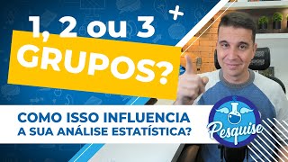 ESCOLHA DOS TESTE ESTATÍSTICO Faz diferença ter 1 2 ou 3 grupos [upl. by Luthanen]