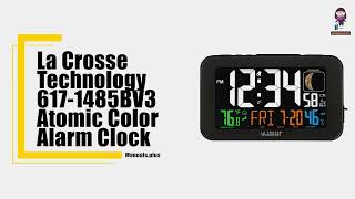 How to Set Up and Use the La Crosse Technology 6171485BV3 Atomic Color Alarm Clock [upl. by Anelliw]