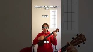 Worldstar Money  Joji Ukulele Tutorial shorts [upl. by Gerdeen]