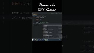 How to Generate QR Code in Python python programminglanguage pythontutorial pythonforbegginer [upl. by Teleya]