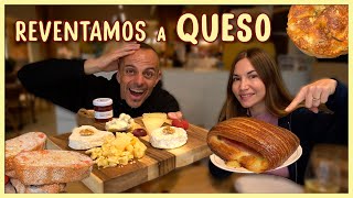 Comiendo MUCHO QUESO 🧀 en una tienda de QUESOS que es también una PASTELERÍA 😯 con albafityoga [upl. by Neros]