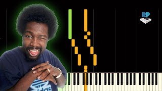 Afroman  Because I got High  Synthesia Piano Tutorial [upl. by Ecirtnahs]