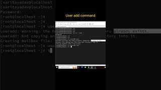 Add new user in Linux  Switch user in root shorts short shortsfeed [upl. by Magel685]