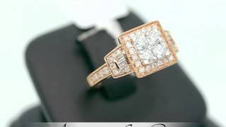 14K Yellow Gold Womens Diamond Cocktail Ring 115 Ctw [upl. by Hnid]