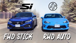 2019 Honda Civic Si vs 2019 Toyota 86 Review  FWD Manual or RWD Automatic [upl. by Halland]