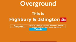 London Overground special service announcements Willesden JunctionStratford by Emma Hignett [upl. by Cormick26]