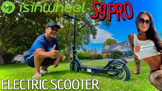 ISINWHEEL 350W BRUSHLESS 19MPH 19 MILE RANGE ELECTRIC BLUETOOTH APP FOLDABLE ESCOOTER WLED LIGHTS [upl. by Harte]