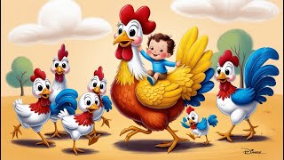 Five Little Chickens nursery rhyme cartoon [upl. by Zaraf]