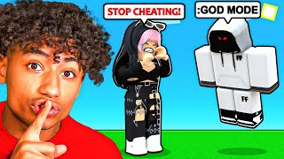 I Used CREATIVE MODE To CHEAT And She Started CRYING Roblox Bedwars [upl. by Willetta132]