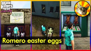 quotRomero easter eggsquot  funeral home cemetery butcher  GTA Vice City  Definitive Edition [upl. by Oiramat]