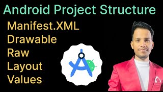 Android Project Structure Drawable Raw Menifestxml Values Strings Colors Layouts in Hindi [upl. by Ophelie463]