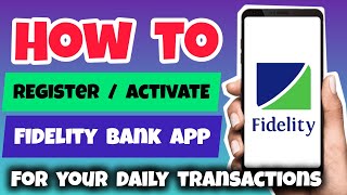 How to Register Fidelity Mobile App  Activate Fidelity Mobile Banking App  Sign Up Fidelity App [upl. by Lladnarc101]