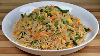 Mauritian Cuisine How To Make Easy Vegetables Fried Rice Recipe  Recette Riz Frit [upl. by Wadesworth690]