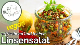 Erfrischender Linsensalat Mein Lieblingssalat für den Sommer [upl. by Yelena]