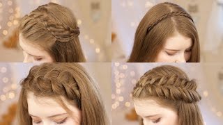 5 Headband Braids  Back to School Hairstyles [upl. by Ahsinaj944]