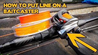 How To Put Line On A BAITCASTER FISHING Reel [upl. by O'Donovan]