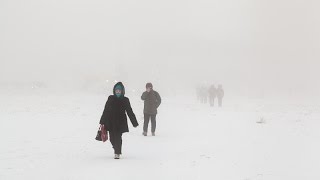 Extreme Fog in Yakutsk Russia Siberia [upl. by Eisler]