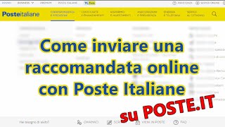 Come inviare una raccomandata online sul sito delle Poste [upl. by Theran]