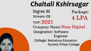 Video Testimonial by Chaitali Kshirsagar  Placed In 2022  Qspiders Thane [upl. by Jecoa672]