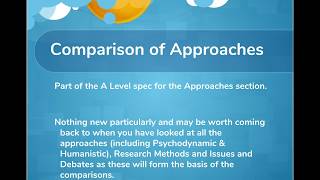 Comparison of approaches [upl. by Wie]