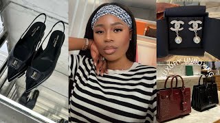 LUXURY SHOPPING UNBOXING  YSLGucciTory BurchBurberryChanel  adidas Samba amp MY WISHLIST 2024 [upl. by Ardnasxela361]