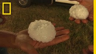 Giant Hailstones Pummel Scientists  On Assignment [upl. by Racso]