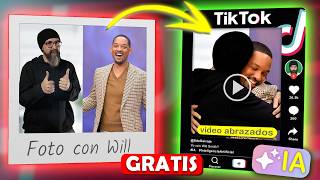 Crea FOTOS QUE SE ABRAZAN con IA 🫂 El VIDEO VIRAL de TIKTOK 🔥 GRATIS  Tutorial Photoshop  Vidu [upl. by Lorilee]