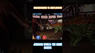 Brachiosaurus vs Ankylodocus  Jurassic World The Game Shorts [upl. by Grail]