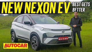 2023 Tata Nexon EV review  New look new motor new features  First Drive  Autocar India [upl. by Eberto835]