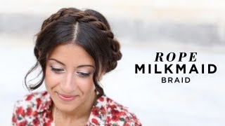 Rope Milkmaid Braid Hairstyle [upl. by Aleck]