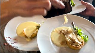 Slicing White Truffles over quiche and fonduta [upl. by Edie90]