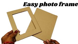 Easy photo Frame  Easy picture frame DIY  Photo Frame making at home  DIY photo frame [upl. by Rogers231]