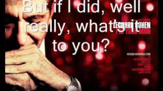 leonard Cohen Hallelujah  lyrics [upl. by Ambur]