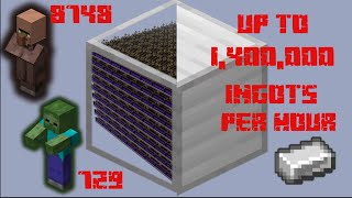 This Iron Farm Can Theoretically Produce 1399680 Ingots Per Hour [upl. by Fabi694]