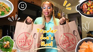 Budget Shopping at TRADER JOES  First time shopper Healthy amp Affordable Haul [upl. by Assilen]