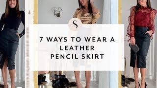 7 Ways to Wear a Leather Skirt I Sydne Summer [upl. by Nilok]