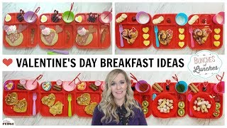 VALENTINES DAY BREAKFASTS  What They Ate  BUNCHES of LUNCHES [upl. by Kriste502]