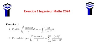 Solution de lExercice 1 du Concours Eamac Niveau Ingenieur 2024 [upl. by Wenz]