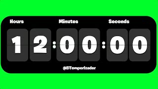 ⏲️ Temporizador de 12 Horas Cuenta Regresiva en Pantalla Verde  ¡Tiempo para Grandes Proyectos 🌟 [upl. by Mohorva263]