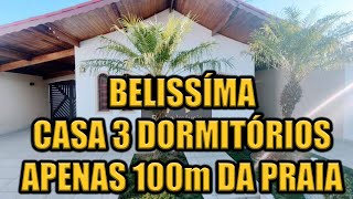 Casa térrea 3 dormitórios a 100m da praia  Cidade Nova Peruibe  PeruíbeSP [upl. by Avis631]