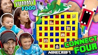 FGTEEV MINECRAFT CONNECT 4 FAMILY GAME NIGHT CHALLENGE LOSERS EAT WEIRD FOOD COMBINATIONS WAGER [upl. by Neelrihs]