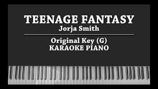 Teenage Fantasy KARAOKE PIANO COVER Jorja Smith with Lyrics [upl. by Amhser]