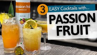 3 Passion Fruit Puree Cocktails  Easy Cocktails to make at Home  Drinkstuff [upl. by Ynner498]