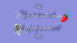 How to Trim audio online for free  Usage of Clideo Online Tool to Trim audio  Easy audio trimming [upl. by Jacquelin]