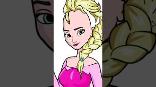 Elsa dressed up as Barbie 👸 frozen elsa barbie glowup disney shorts [upl. by Akemed]